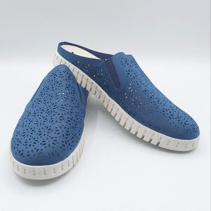 JSport by Jambu  FLORAL MULE Navy Slip On Loafers New Women's Shoes Size 10M